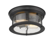 Sonna 2 Light Flush Mount in Matte Black