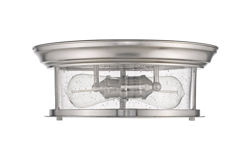 Sonna 2 Light 13.5" Flush Mount in Brushed Nickel
