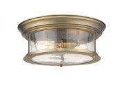 Sonna 2 Light 13.5" Flush Mount in Heritage Brass