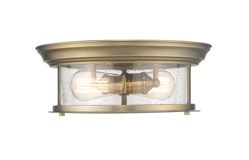 Sonna 2 Light 13.5" Flush Mount in Heritage Brass