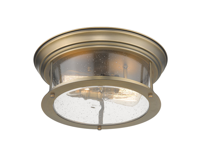 Sonna 2 Light 13.5" Flush Mount in Heritage Brass