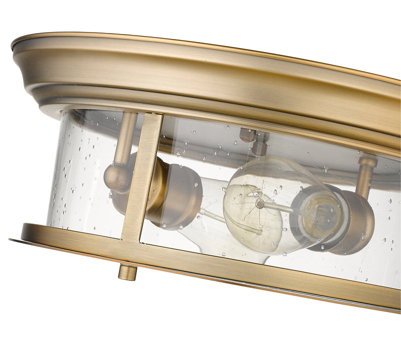 Sonna 2 Light 13.5" Flush Mount in Heritage Brass