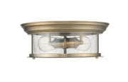 Sonna 2 Light 13.5" Flush Mount in Heritage Brass