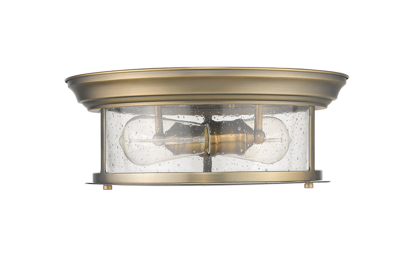 Sonna 2 Light 13.5" Flush Mount in Heritage Brass