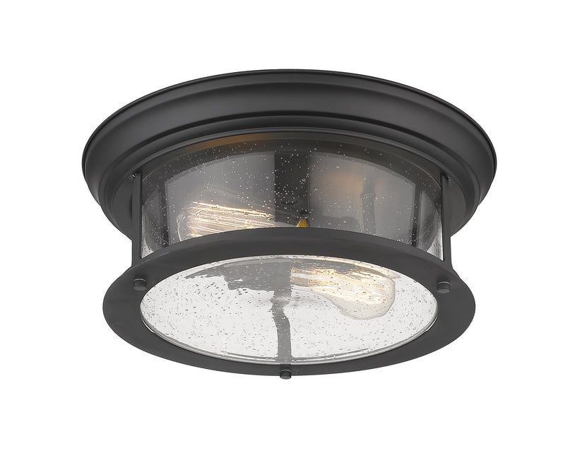 Sonna 2 Light 13.5" Flush Mount in Matte Black