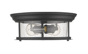 Sonna 2 Light 13.5" Flush Mount in Matte Black