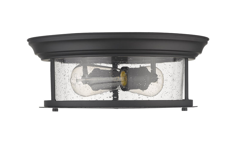 Sonna 2 Light 13.5" Flush Mount in Matte Black