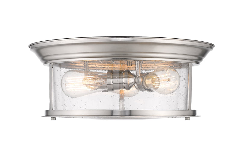 Sonna 3 Light 15.5" Flush Mount in Brushed Nickel
