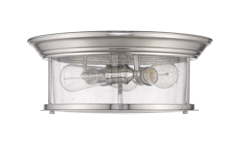 Sonna 3 Light 15.5" Flush Mount in Brushed Nickel