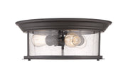 Sonna 3 Light 15.5" Flush Mount in Bronze