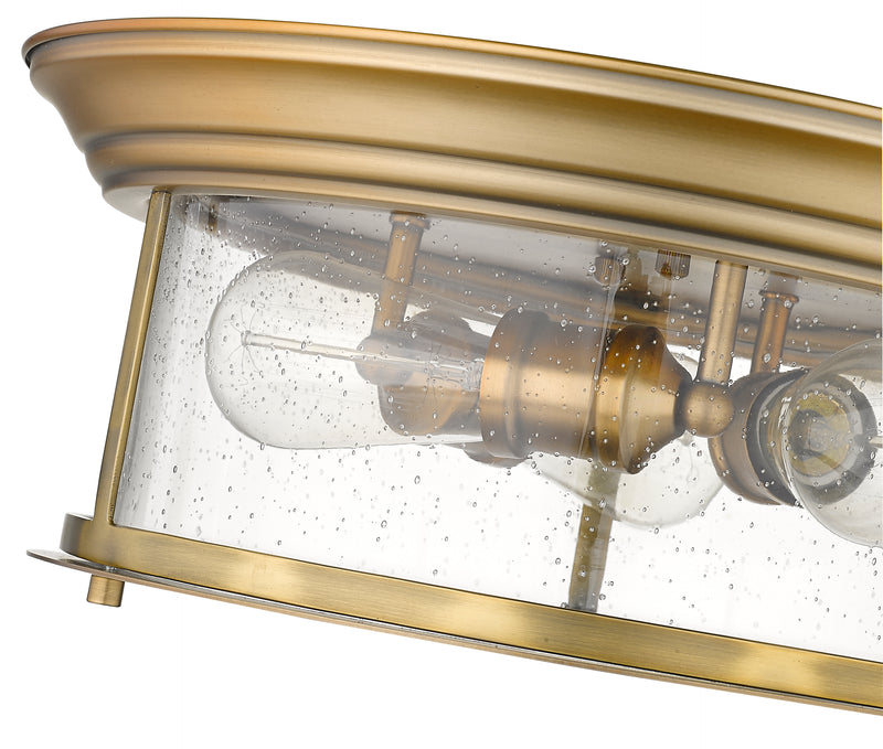 Sonna 3 Light 15.5" Flush Mount in Heritage Brass