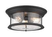 Sonna 3 Light 15.5" Flush Mount in Matte Black