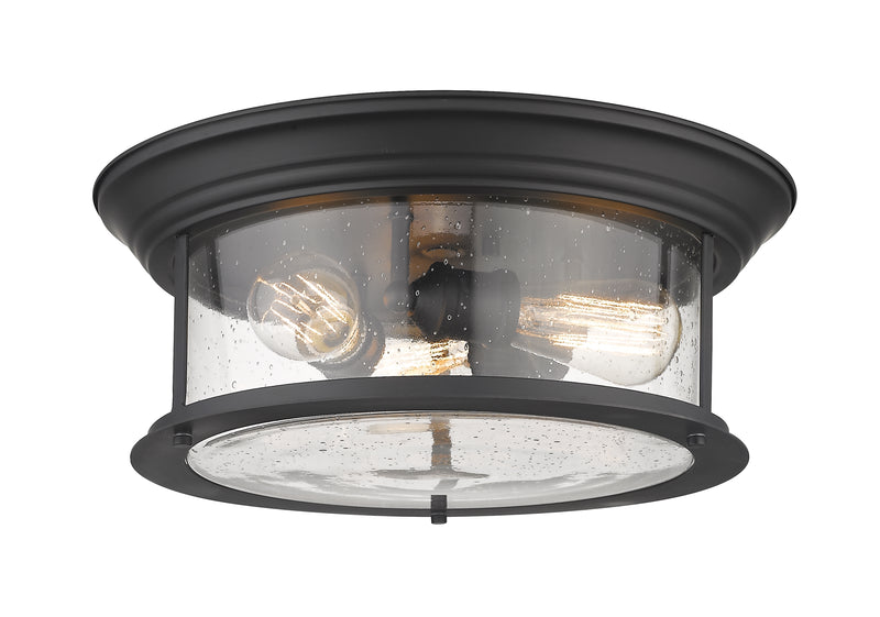 Sonna 3 Light 15.5" Flush Mount in Matte Black