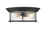 Sonna 3 Light 15.5" Flush Mount in Matte Black