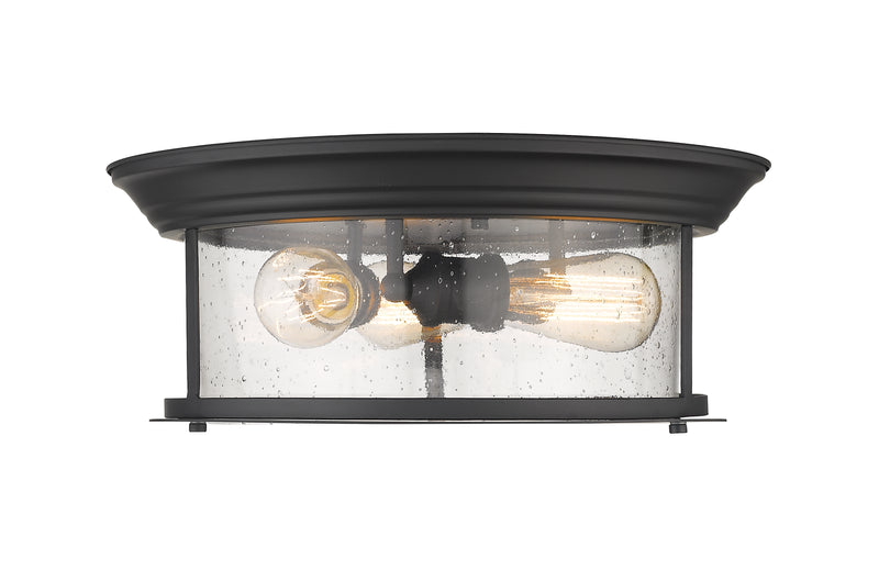 Sonna 3 Light 15.5" Flush Mount in Matte Black