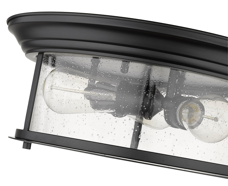 Sonna 3 Light 15.5" Flush Mount in Matte Black