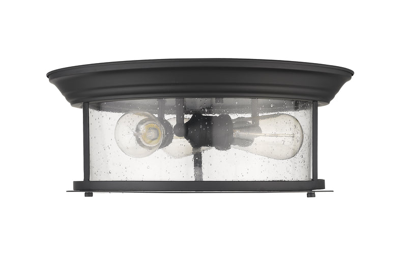 Sonna 3 Light 15.5" Flush Mount in Matte Black