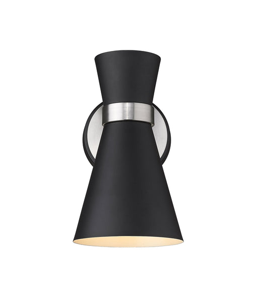 Soriano 1 Light 5.5" Wall Sconce in Matte Black + Brushed Nickel
