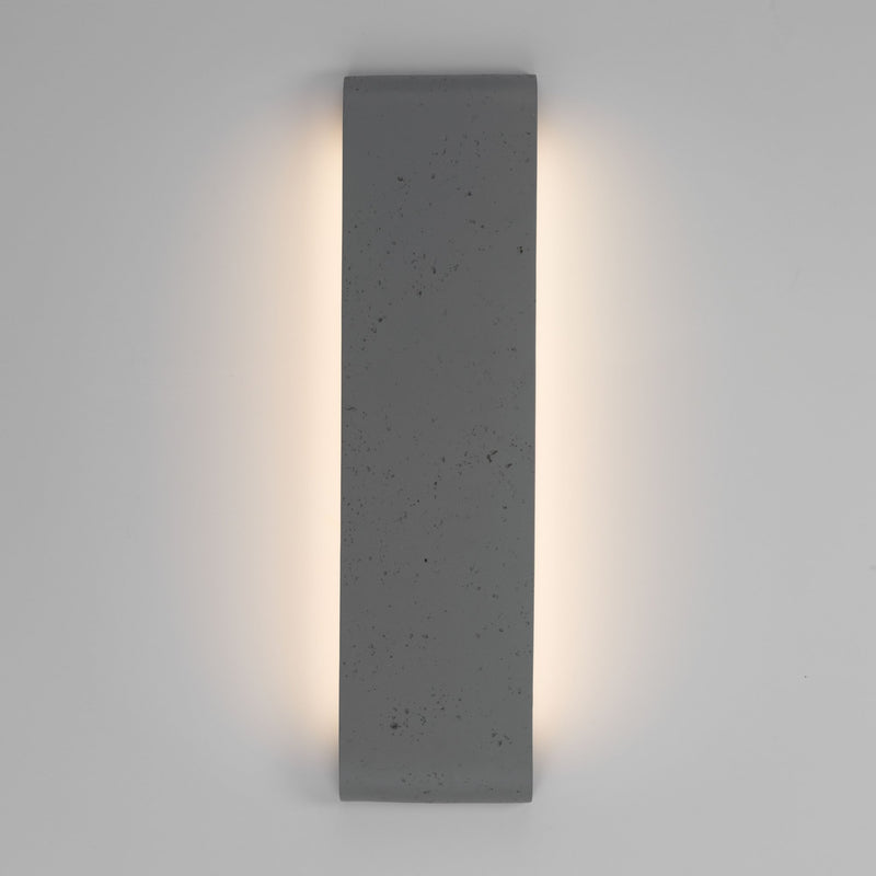 Stela 24" Outdoor Wall Sconce in Gray Travertine