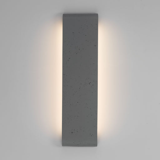 Stela 24" Outdoor Wall Sconce in Gray Travertine