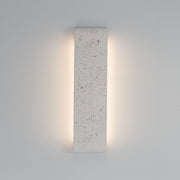 Stela 24" Outdoor Wall Sconce in White Travertine