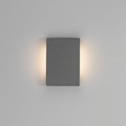 Stela 9" Outdoor Wall Sconce in Gray Travertine