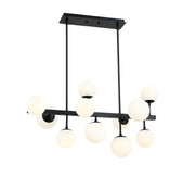 Midnetic 11 Light 38.25" Linear Pendant in Matte Black