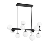 Midnetic 11 Light 38.25" Linear Pendant in Matte Black