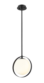 Midnetic 1 Light 8" Pendant in Matte Black