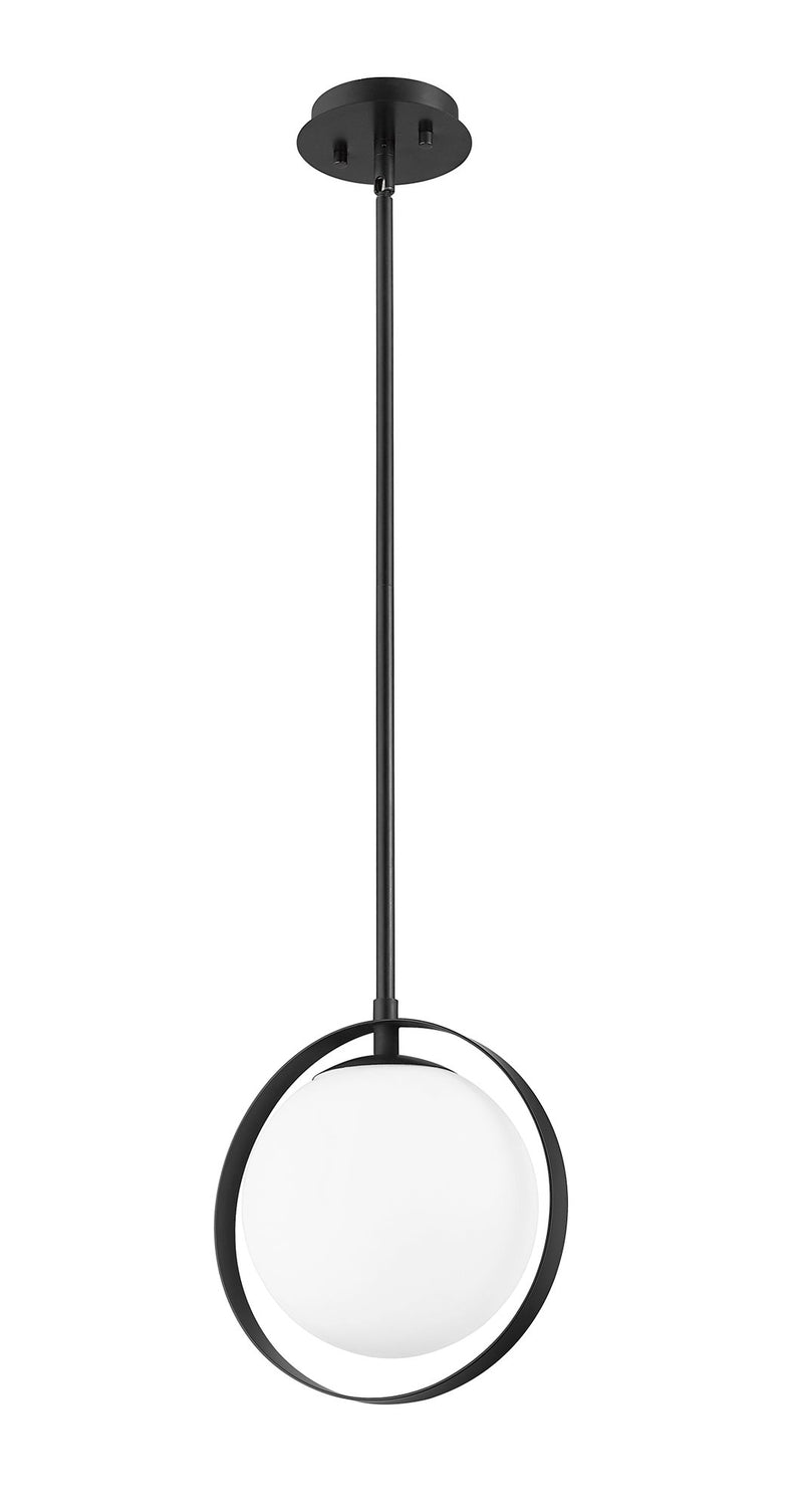 Midnetic 1 Light 8" Pendant in Matte Black
