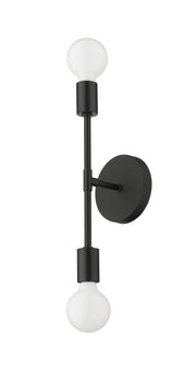 Modernist 2 Light 5" Wall Sconce in Matte Black