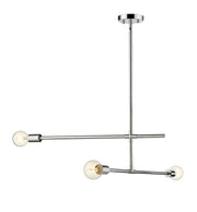 Modernist 3 Light 4.75" Chandelier, Chrome in Chrome