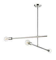 Modernist 3 Light 4.75" Chandelier, Chrome in Chrome