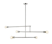 Modernist 5 Light 4.75" Chandelier, Chrome in Chrome