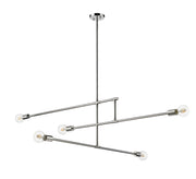 Modernist 5 Light 4.75" Chandelier, Chrome in Chrome