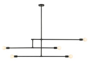 Modernist 5 Light 4.75" Chandelier, Matte Black in Matte Black
