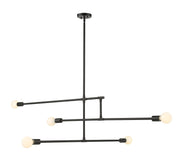 Modernist 5 Light 4.75" Chandelier, Matte Black in Matte Black
