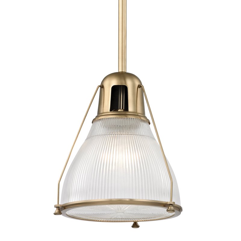Haverhill 12" Pendant in Aged Brass