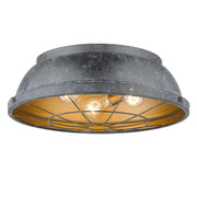 Bartlett 3-Light Flush Mount in Black Patina