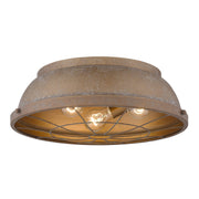 Bartlett 3-Light Flush Mount in Copper Patina