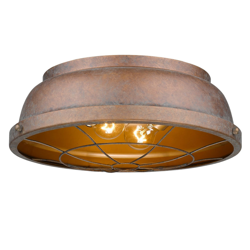 Bartlett 2-Light Flush Mount in Copper Patina