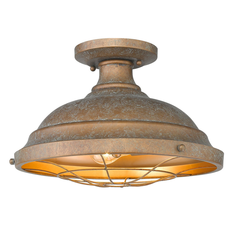 Bartlett 2-Light Semi-Flush Mount in Copper Patina