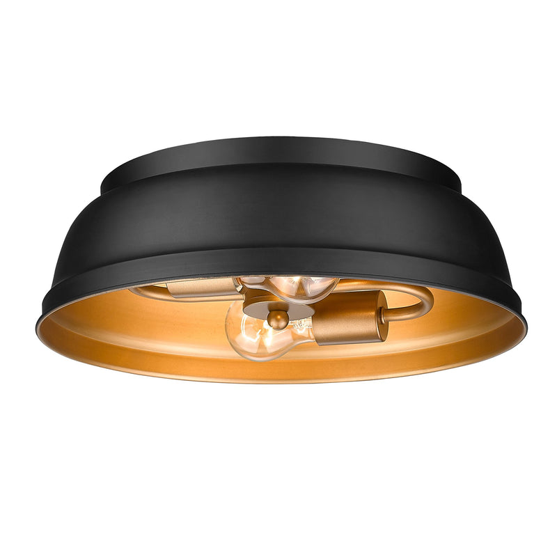 Rebel 2-Light Flush Mount in Matte Black