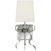Ellery Gros-Grain Bow Small Wall Sconce in Polished Nickel