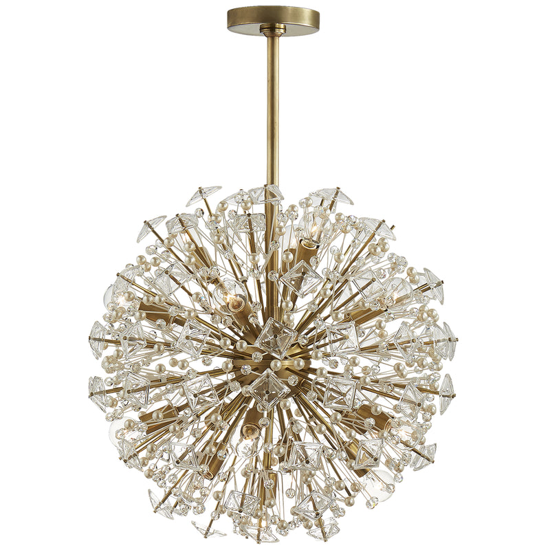 Dickinson 17 Light Chandelier in Soft Brass
