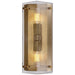 Clayton Two Light Wall Sconce in Crystal and Hand-Rubbed Antique Brass