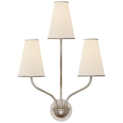 Montreuil Small 3-Light Wall Sconce in Burnished Silver Leaf