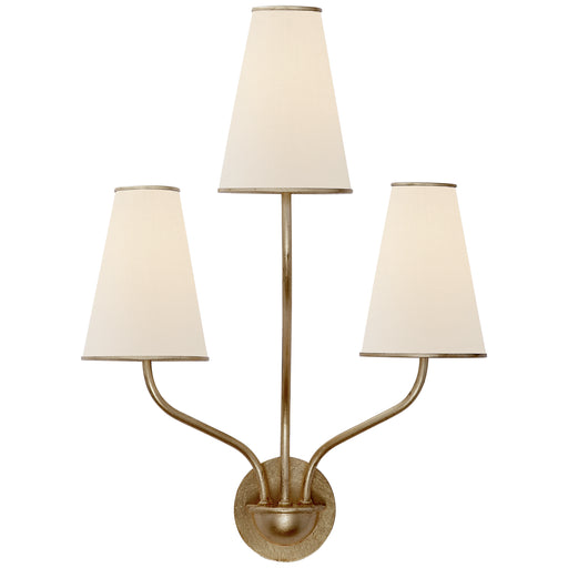 Montreuil Three Light Wall Sconce in Gild