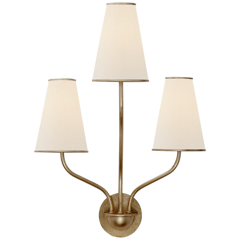 Montreuil Small 3-Light Wall Sconce in Gild