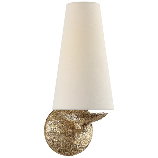 Fontaine One Light Wall Sconce in Gilded Plaster